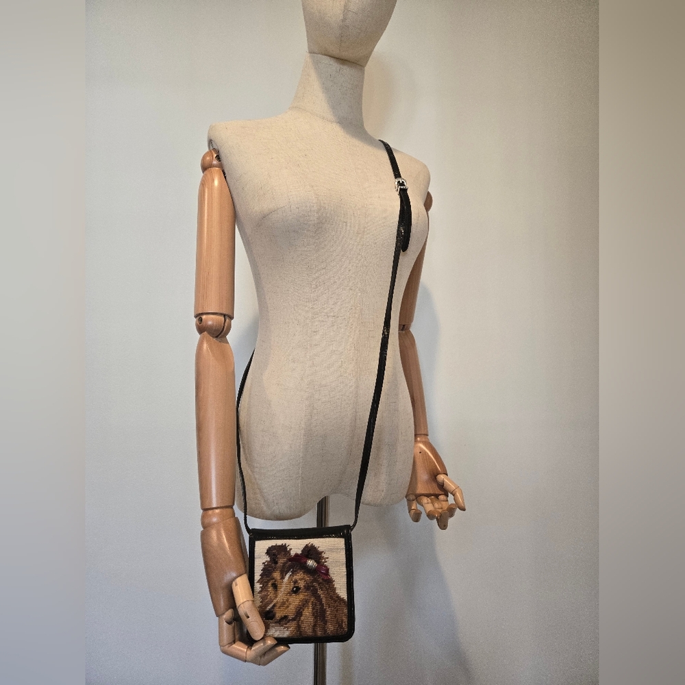 Rare Brighton needlepoint crossbody bag